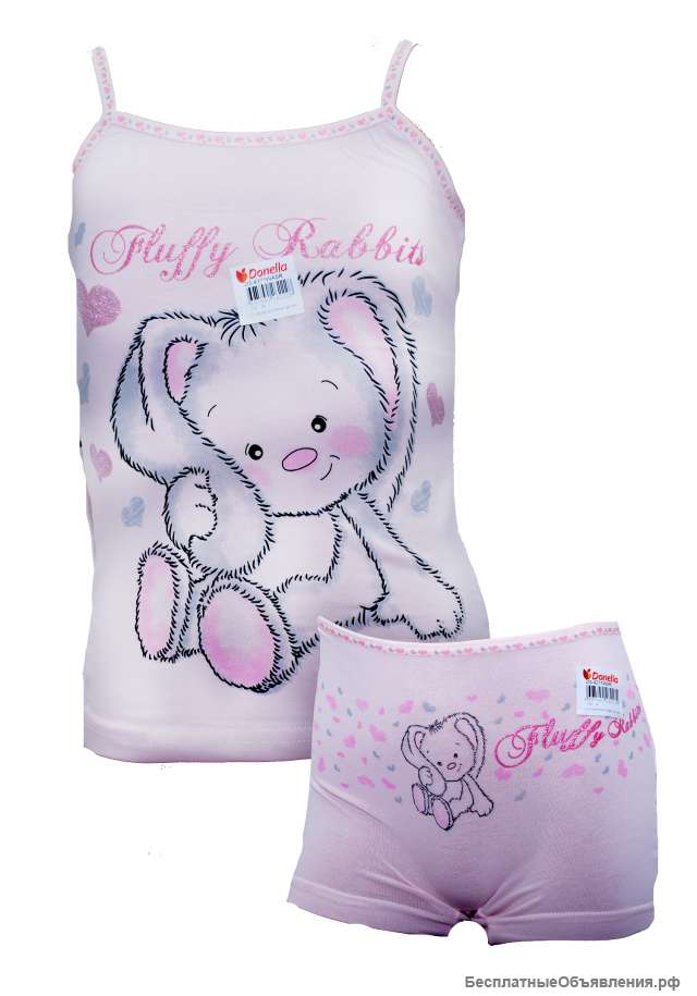 Комплект нижнего белья для девочек, Майка и плавки для детей, комплект белья Donella