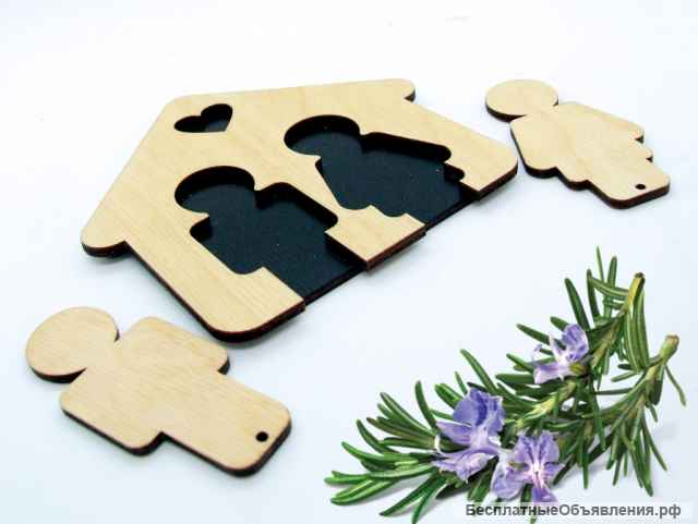 Маленькая ключница "TWIN" на два брелка