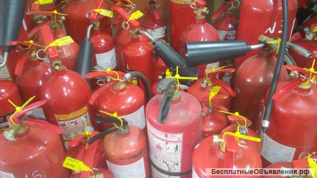 Огнетушители порошковые углекислотные и извещатели