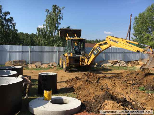 Монтаж канализаций из колец ЖБИ для дома, дачи, производств