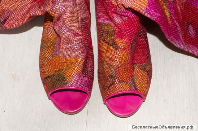 Летние мягкие сапожки с открытым мыском