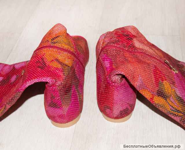 Летние мягкие сапожки с открытым мыском