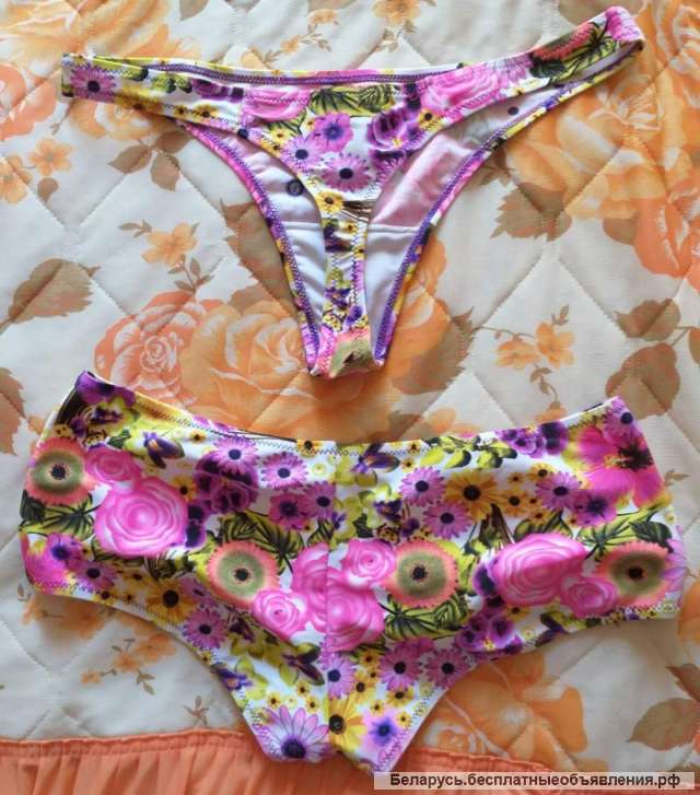 Плавки для купания, новые, р.44, 2шт: стринги и шортики