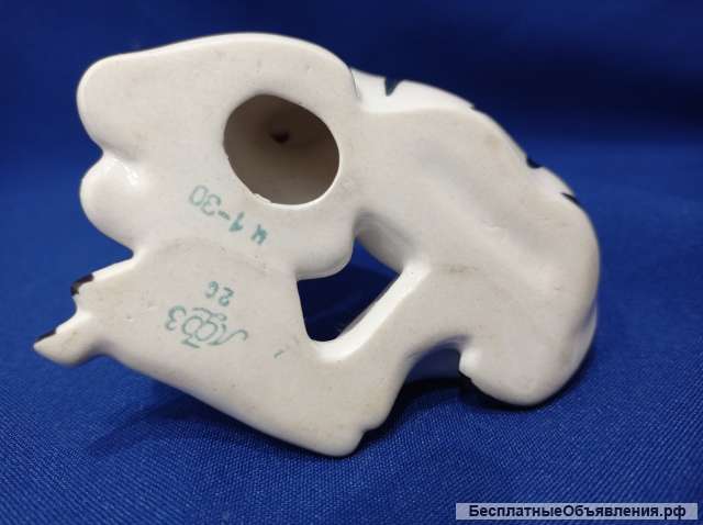 Статуэтка "Зебрёнок" Ленинградский фарфоровый завод им. М.В. Ломоносова, раскраска, клеймо ЛФЗ перио