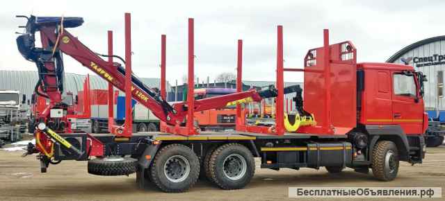 Сортиментовоз МАЗ 6312С9 с манипулятором Tajfun Liv 120K96