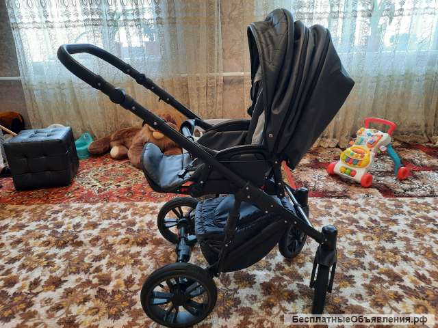 Коляска 3 в 1 Polo Sport эко кожа