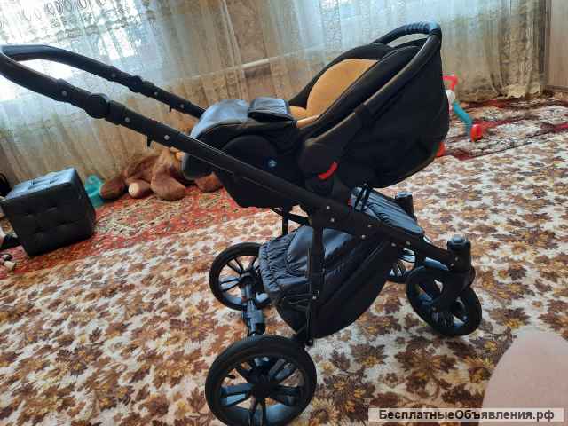 Коляска 3 в 1 Polo Sport эко кожа
