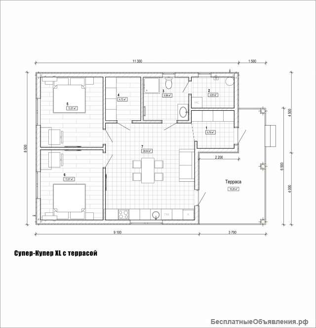 Дом 65 кв.м. в Новороссийске, станица Раевская
