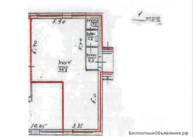 Нежилое помещение 61,1 кв. м 45 тыс. руб.