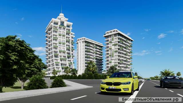 Квартиры в элитном комплексе, Махмутлар, Аланья, Турция