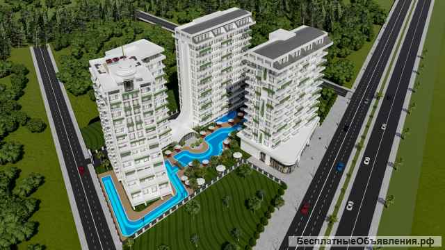 Квартиры в элитном комплексе, Махмутлар, Аланья, Турция