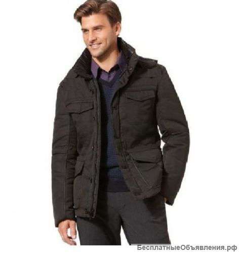 Tasso Elba Jacket heavy winter black coat men's size L NEW