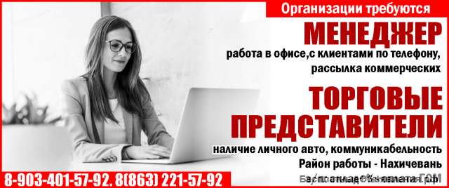 Менеджер, торговый представитель