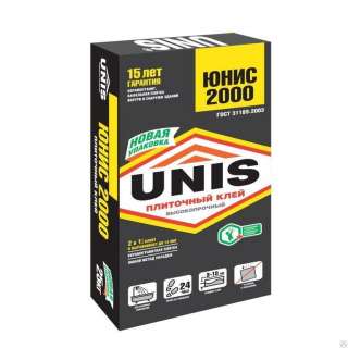 Клей плиточный Юнис 2000 25кг