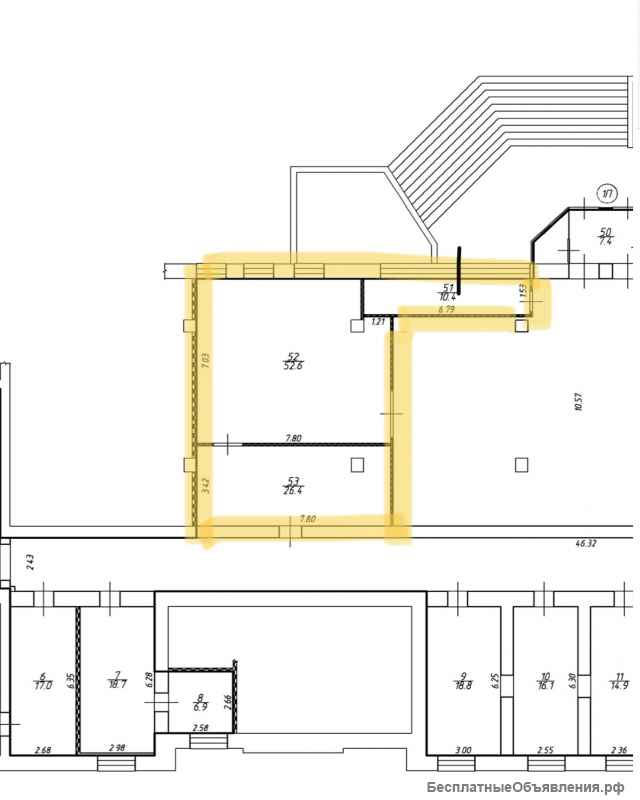 Сдается торговое помещение 90 м2 с отдельным входом в районе остановки "6 Линия"