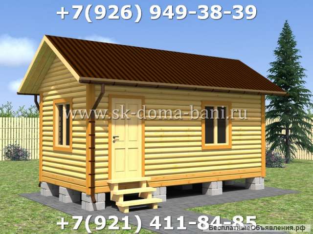 Проект ДС-2 3х6 м дом из сухого бруса