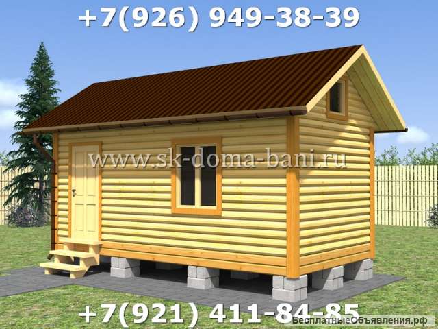 Проект ДС-2 3х6 м дом из сухого бруса