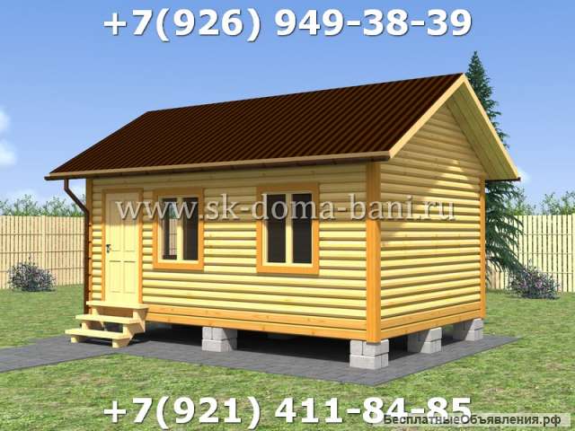 Проект ДС-3 4х6 м дом из сухого бруса