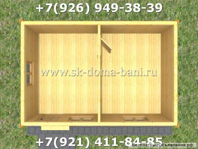 Проект ДС-3 4х6 м дом из сухого бруса