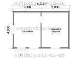 Проект ДС-3 4х6 м дом из сухого бруса