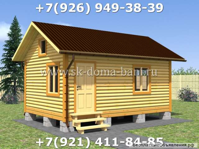 Проект ДС-4 4х6 м дом из сухого бруса