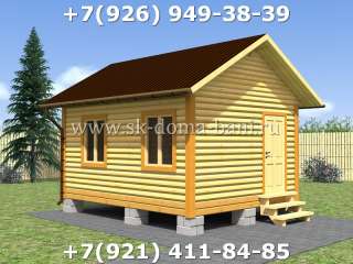 Проект ДС-5 4х5 м дом из сухого бруса