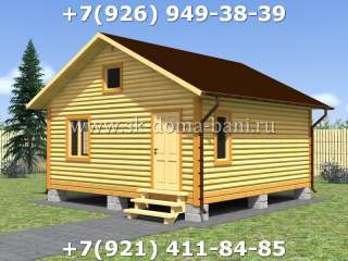 Проект ДС-6 6х6 м дом из сухого бруса