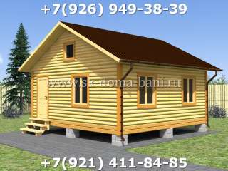 Проект ДС-7 6х6 м дом из сухого бруса