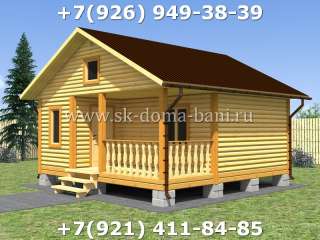 Проект ДС-8 6х6 м дом из сухого бруса