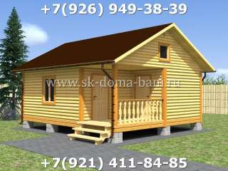 Проект ДС-10 6х7 м дом из сухого бруса