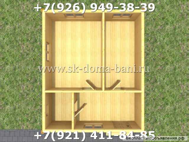 Проект ДС-11 5х6 м дом из сухого бруса