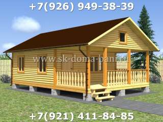 Проект ДС-12 6х9 м дом из сухого бруса