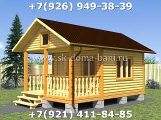 Проект ДС-15 4х6 м дом из сухого бруса