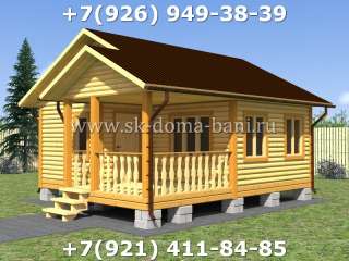 Проект ДС-17 6х7 м дом из сухого бруса