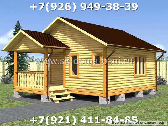 Проект ДС-18 6х7,5 м дом из сухого бруса