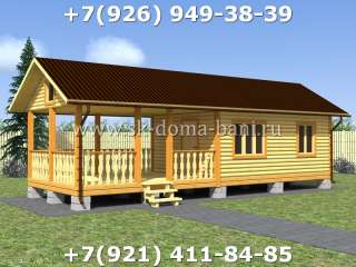 Проект ДС-19 4х11 м дом из сухого бруса