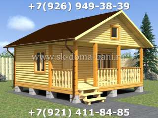 Проект ДС-21 6х6 м дом из сухого бруса