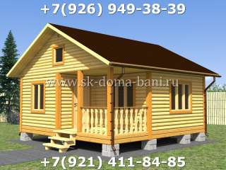 Проект ДС-23 6х6 м дом из сухого бруса
