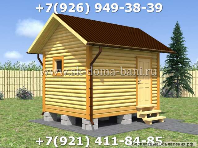 Проект БС-1 3х4 м баня из сухого бруса