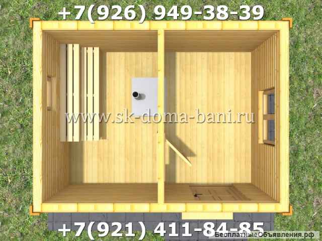 Проект БС-1 3х4 м баня из сухого бруса