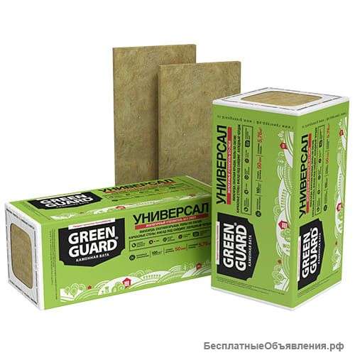 Утеплитель ТехноНИКОЛЬ GreenGuard 1200х600х50 мм 8 плит (5.76 м2) плот.38