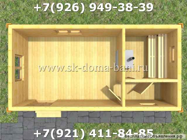 Проект БС-4 3х6 м баня из сухого бруса
