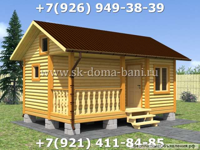 Проект БС-5 4х6 м баня из сухого бруса