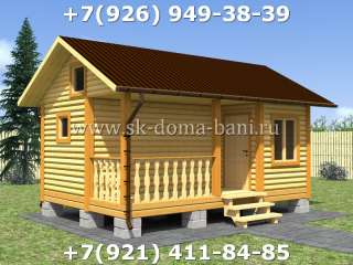 Проект БС-5 4х6 м баня из сухого бруса
