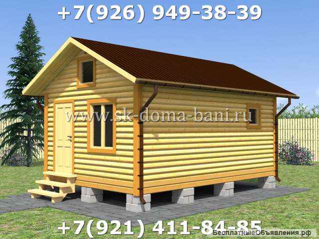 Проект БС-8 4х6 м баня из сухого бруса