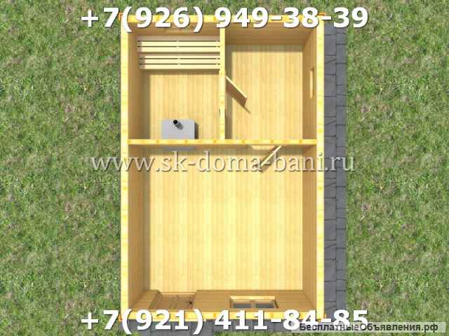Проект БС-8 4х6 м баня из сухого бруса