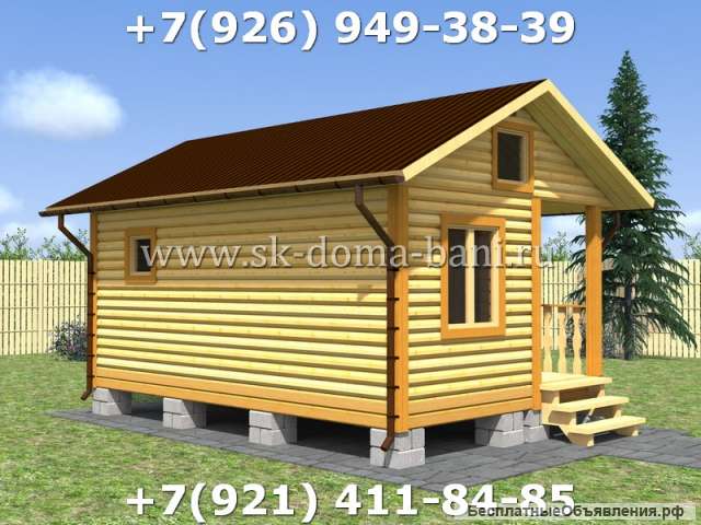 Проект БС-9 4х6 м баня из сухого бруса