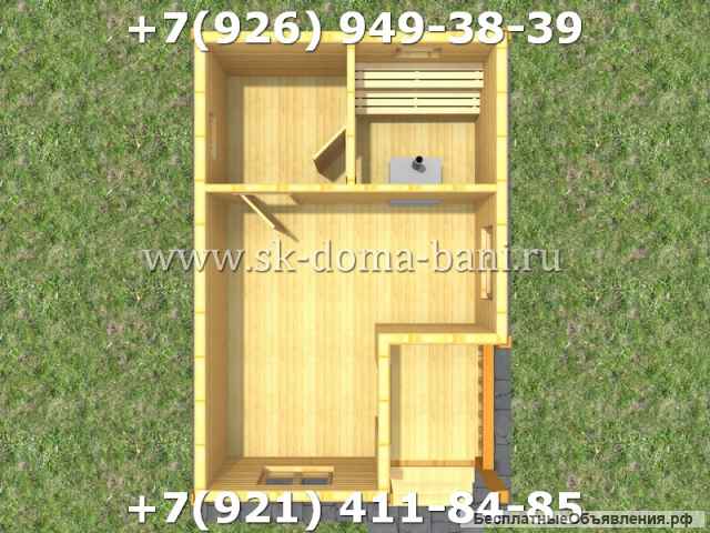 Проект БС-9 4х6 м баня из сухого бруса