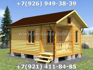 Проект БС-10 4х6 м баня из сухого бруса