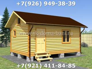 Проект БС-11 4х6 м баня из сухого бруса